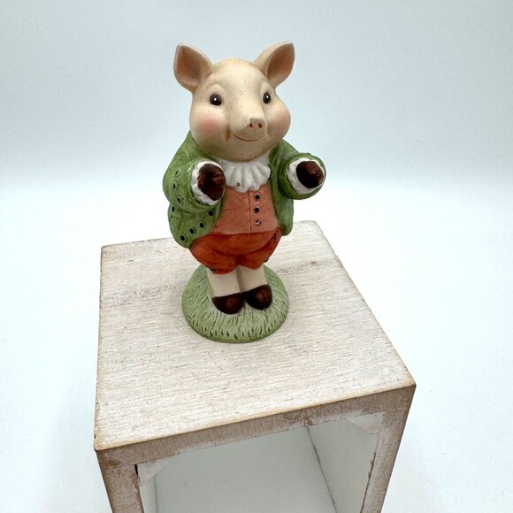 Shafford Mother Goose Vintage Bisque Tumbling Pig Figurines so cute farmhouse Pi - Picture 2 of 10